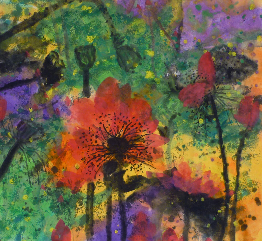 © 2016 Tusche &amp; Gouache auf Reispapier 31x39cm