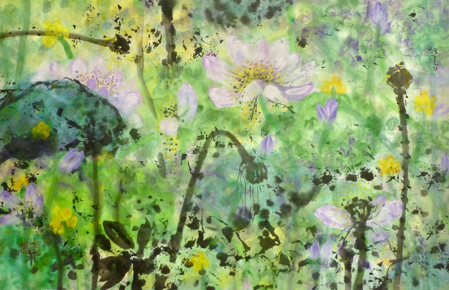 Tusche &amp; Gouache auf Reispapier