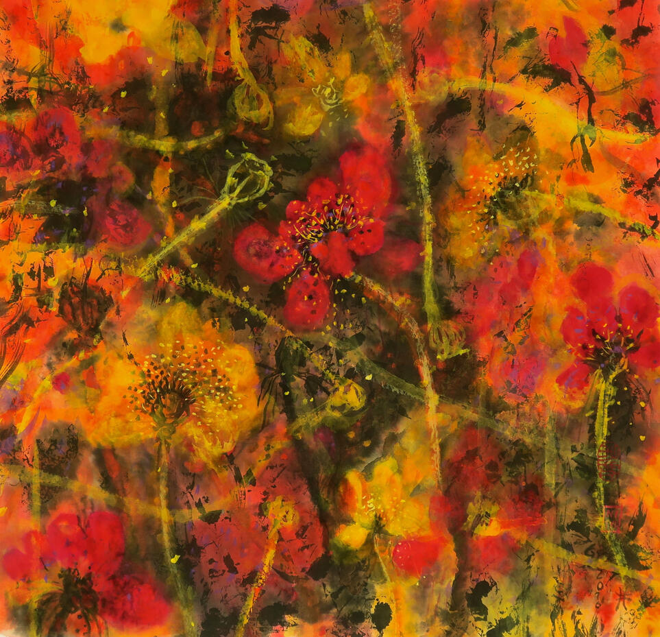 SOLD © 2017 Tusche & Gouache auf Reispapier 47x49cm