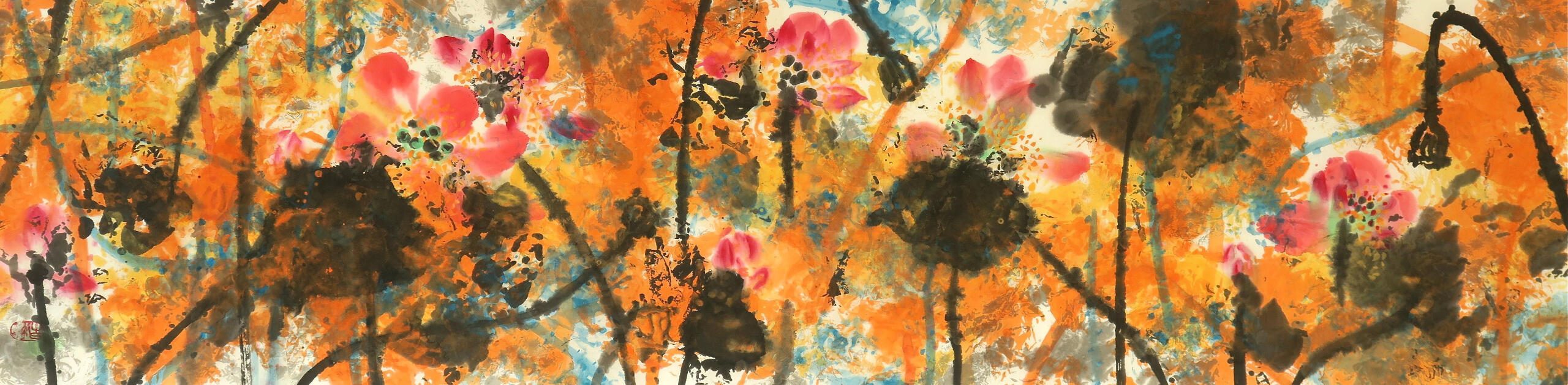 © 2016 Tusche & Gouache auf Reispapier 137 x 35 cm