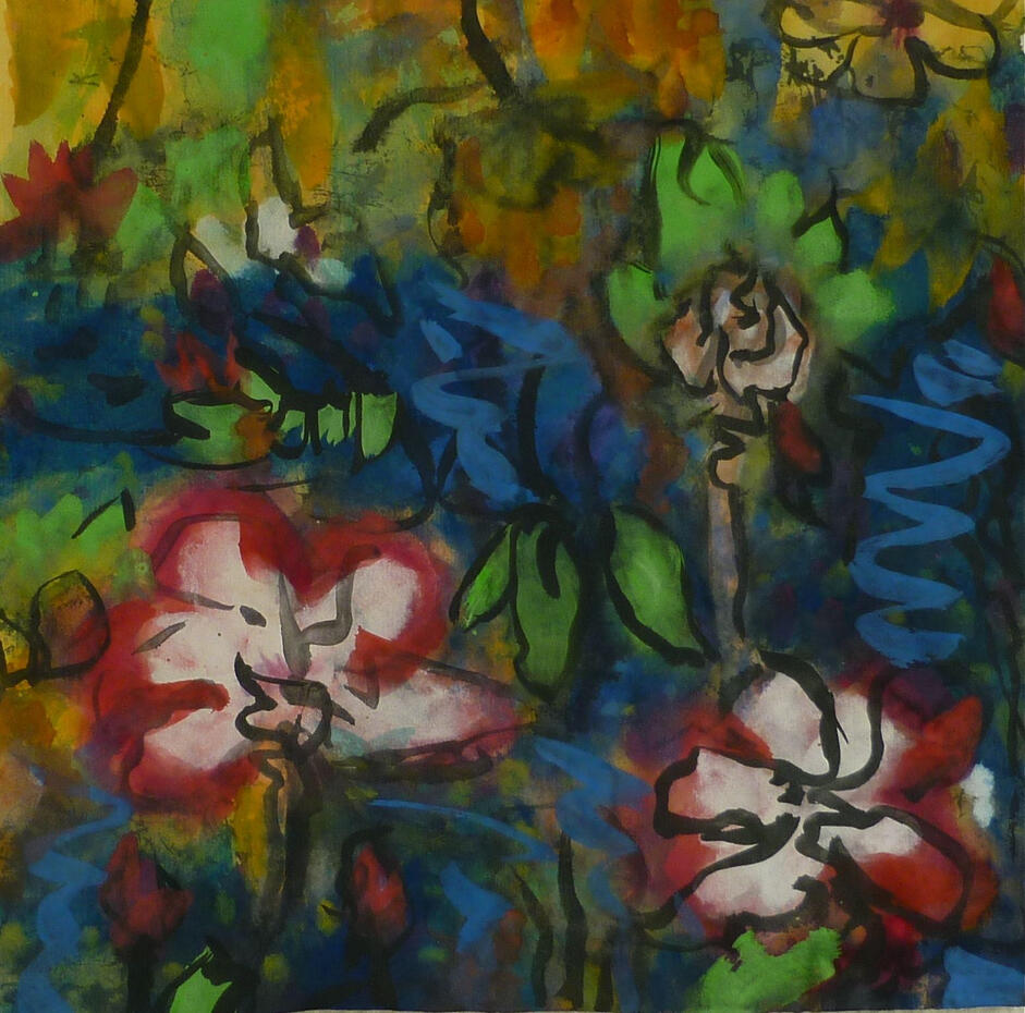 © 2016 Tusche & Gouache auf Reispapier 24x25cm