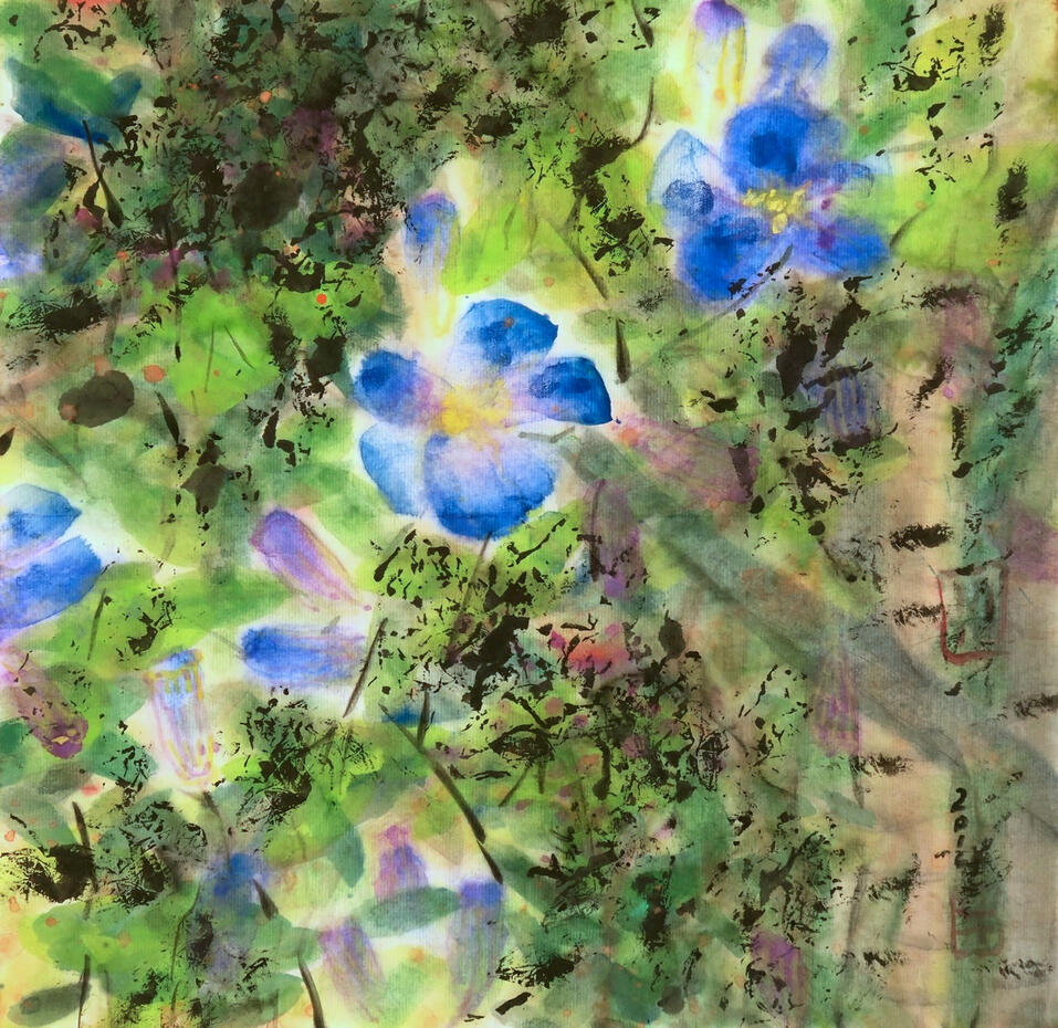 Tusche &amp; Gouache auf Reispapier